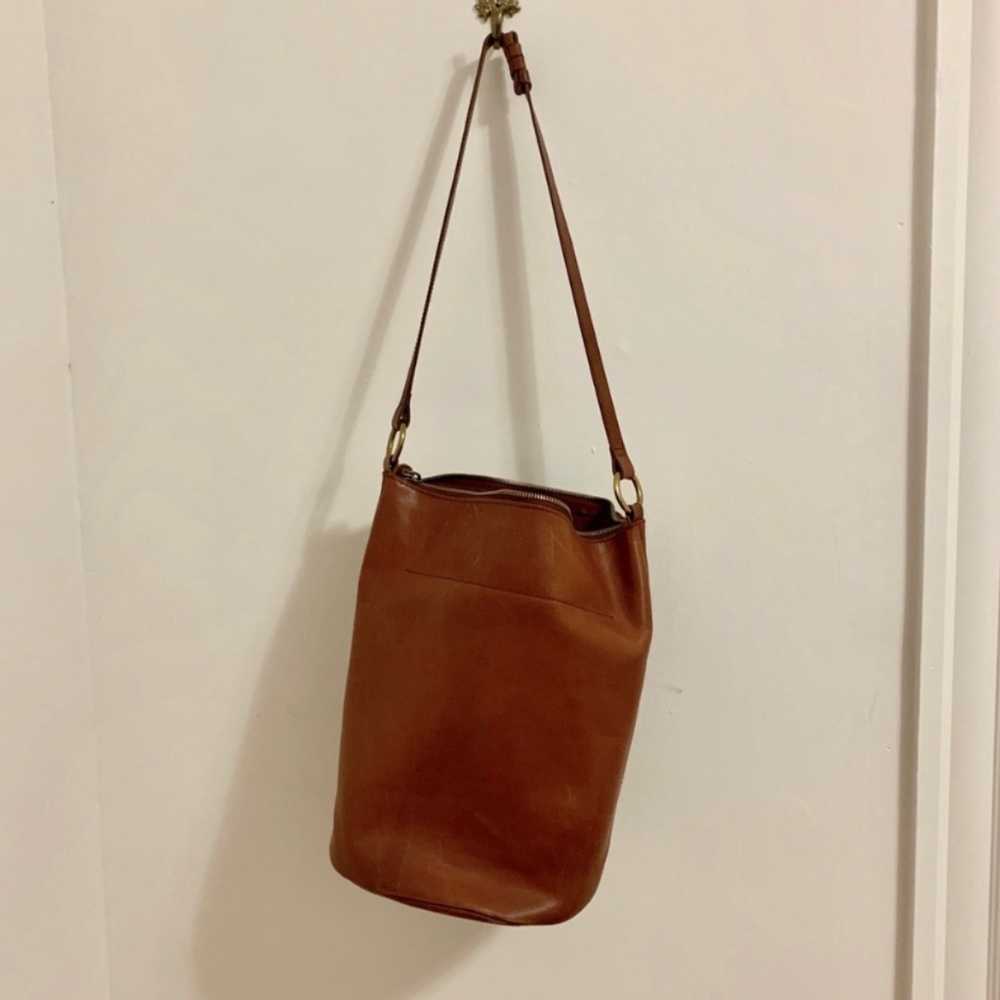 Madwell Lisbon Boho Bucket Bag Cognac Tan